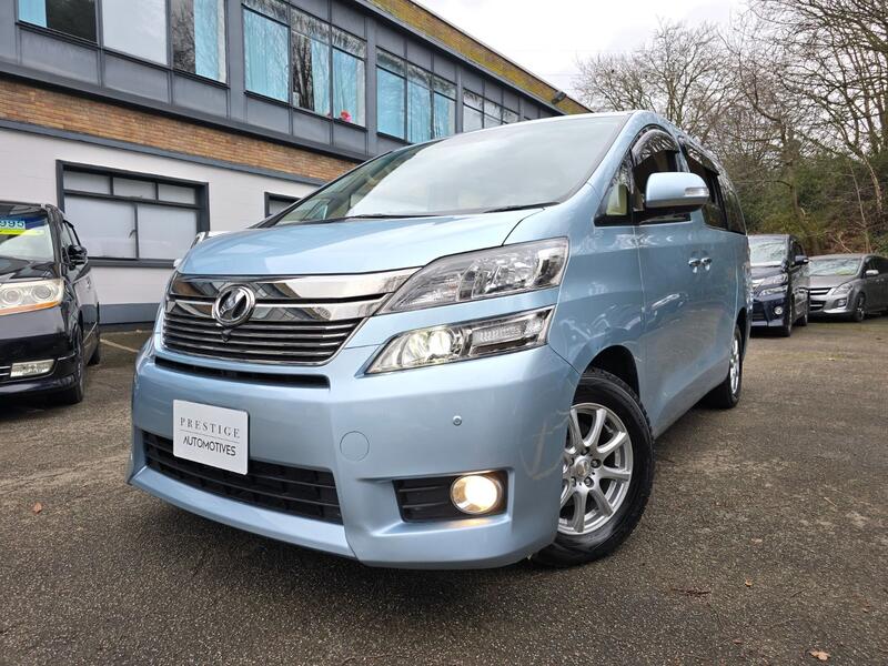 View TOYOTA VELLFIRE WELCAB 4WD ELECTRIC REAR MOBILITY SEAT REAR POWER TAILGATE ONLY 58K MILES LIGHT BLUE AZURE METALLIC